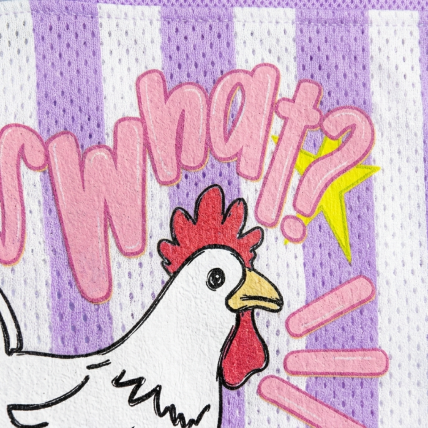 ChaoticClub Striped Guess What Chicken Butt Mesh Jersey