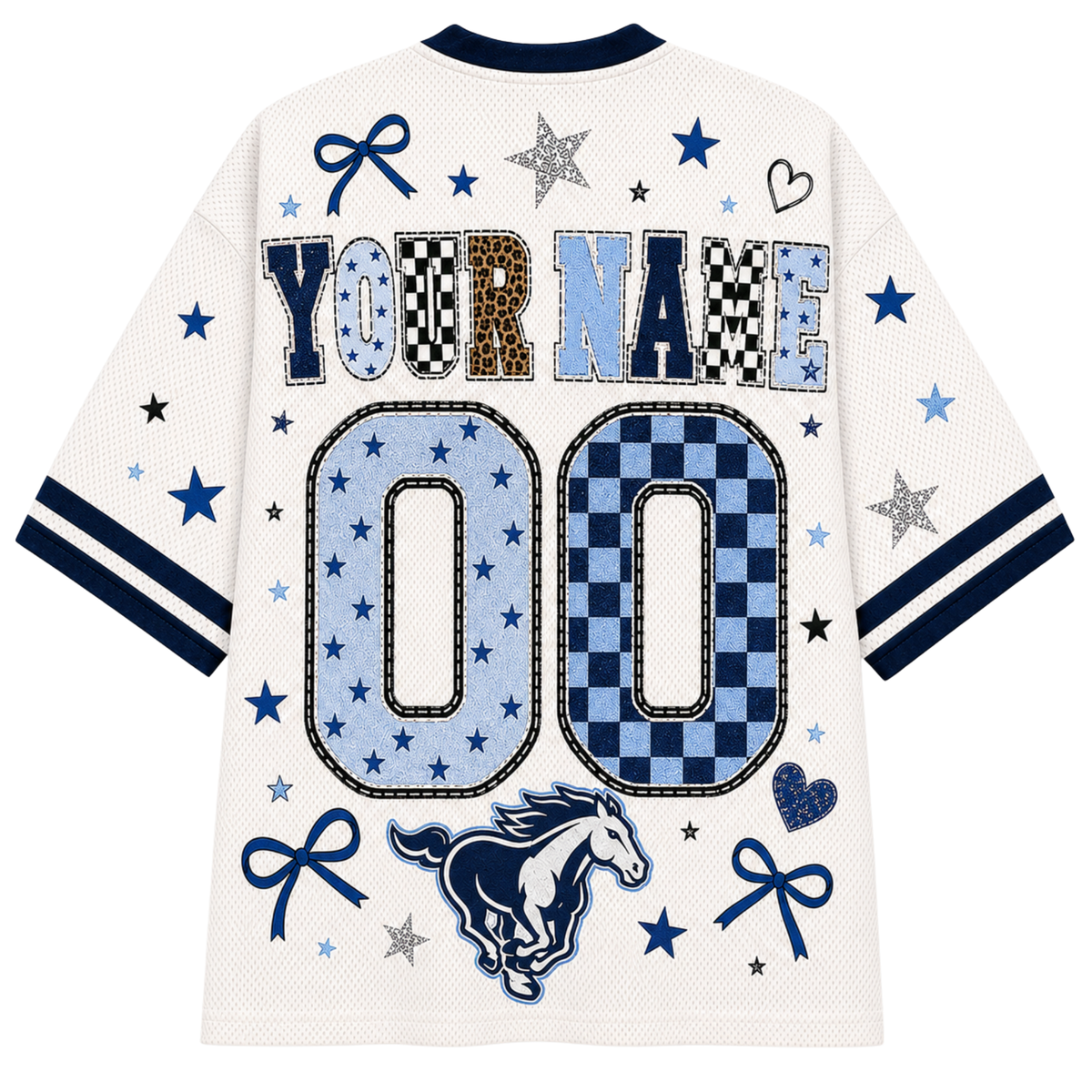 Chaotic Club School Mascot Patchwork Game Day Mesh Jersey