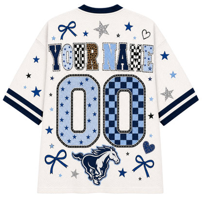 Chaotic Club School Mascot Patchwork Game Day Mesh Jersey