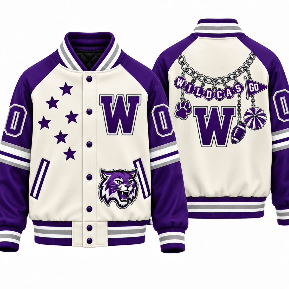 Chaotic Club Custom Mascot Necklace Game Day Varsity Jacket