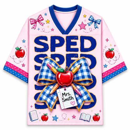 ChaoticClub PRINCIPAL, LIBRARIAN, SPED, COUNCILOR, PARA, TEACHER Mesh Jersey