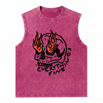 ChaoticClub Everything Is Fine Skull Wash Tanktop