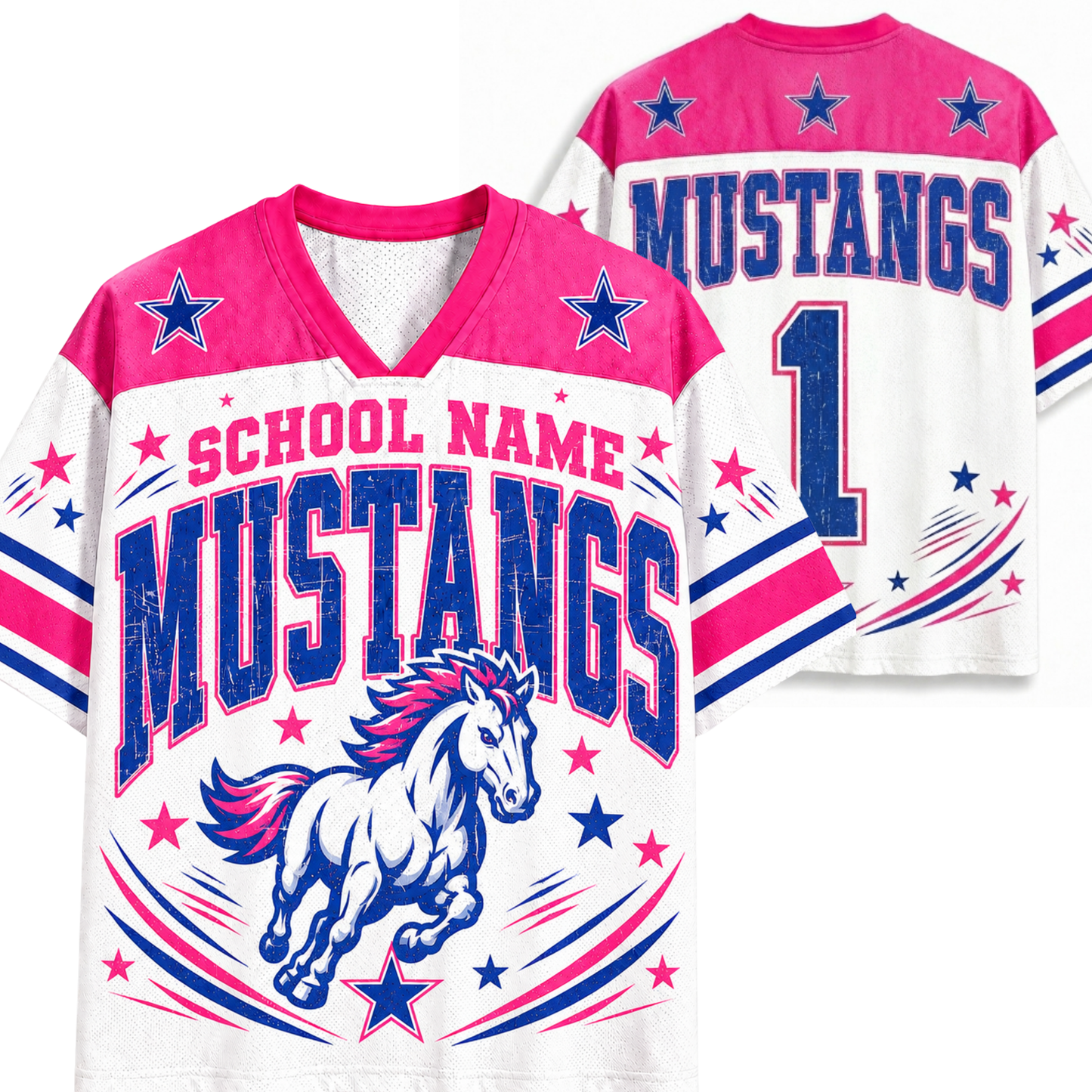 Chaotic Club Retro School Mascot School Spirit Team Mesh Jersey