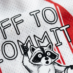 ChaoticClub Off To Commit Tomfoolery Raccoon On Skateboard Mesh Jersey