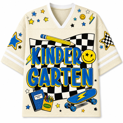 ChaoticClub Cool Skateboard Lightning Smiley Mesh Jersey