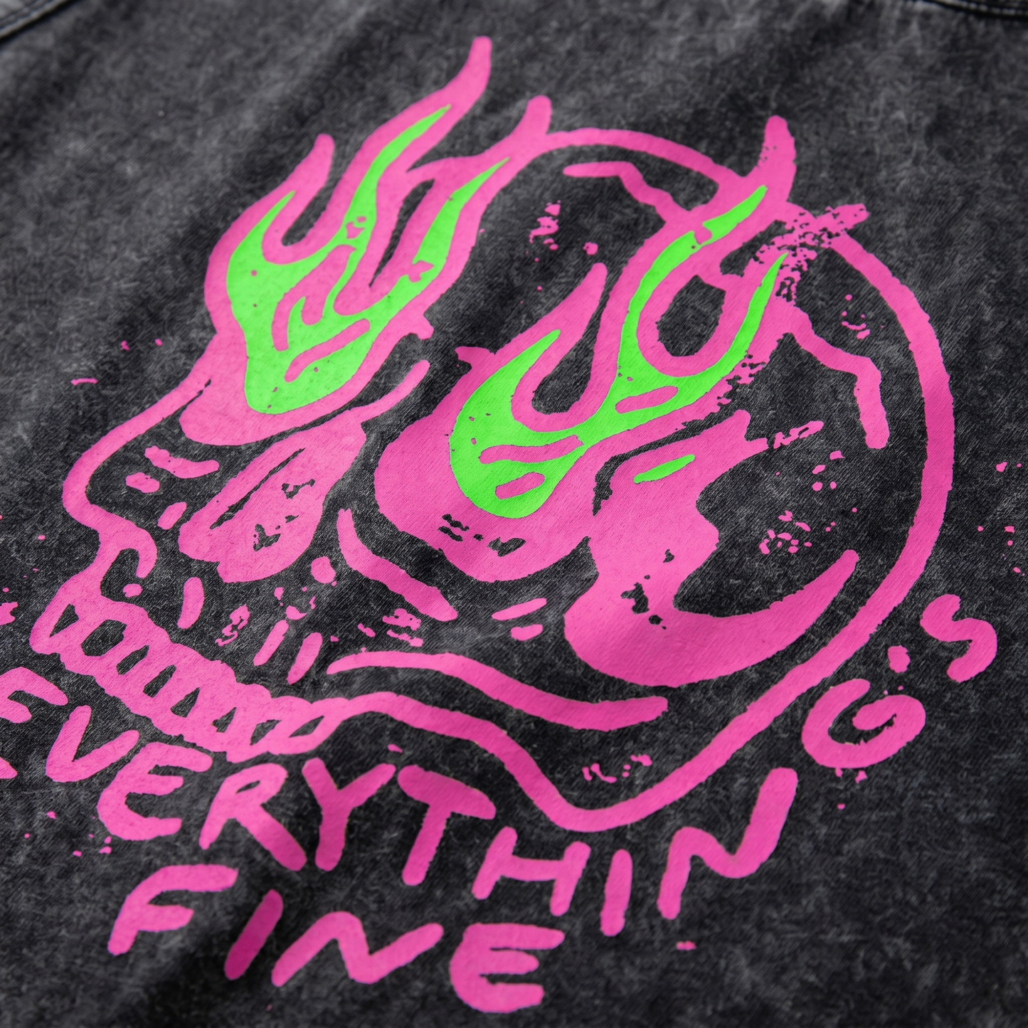 ChaoticClub Everything Is Fine Skull Wash Tanktop