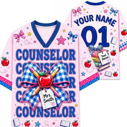ChaoticClub PRINCIPAL, LIBRARIAN, SPED, COUNCILOR, PARA, TEACHER Mesh Jersey