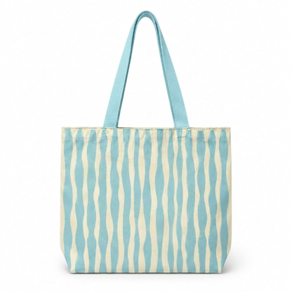 Raccoon Summer Striped Beach Tote Bag