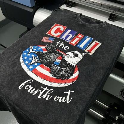 ChaoticClub Chill The Fourth Out Eagle Washed T-Shirt