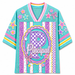 ChaoticClub Preppy Teacher Monogram Coquette School Staff Mesh Jersey