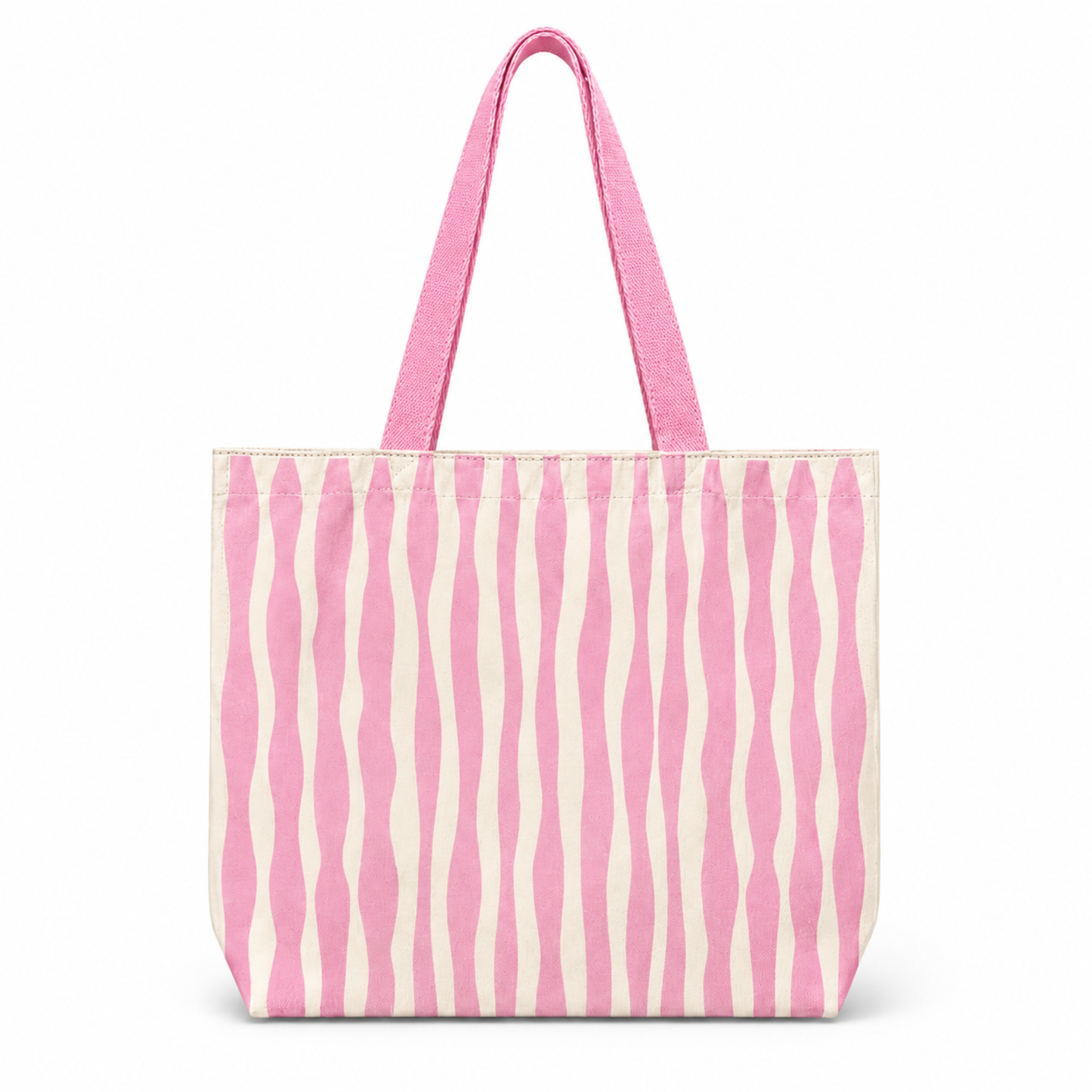 Raccoon Summer Striped Beach Tote Bag