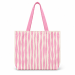 Raccoon Summer Striped Beach Tote Bag