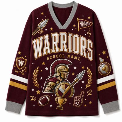 Chaotic Club 50’s Vintage School Mascot Long Sleeve Jersey