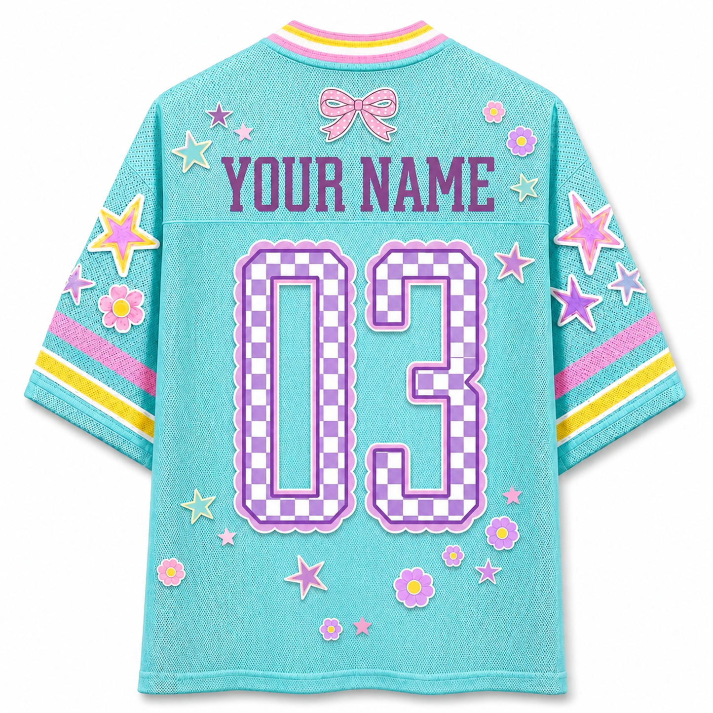 ChaoticClub Preppy Teacher Monogram Coquette School Staff Mesh Jersey