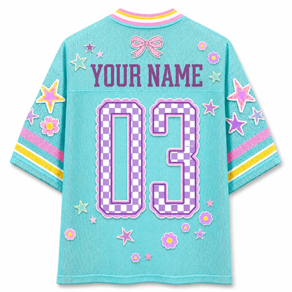 ChaoticClub Preppy Teacher Monogram Coquette School Staff Mesh Jersey