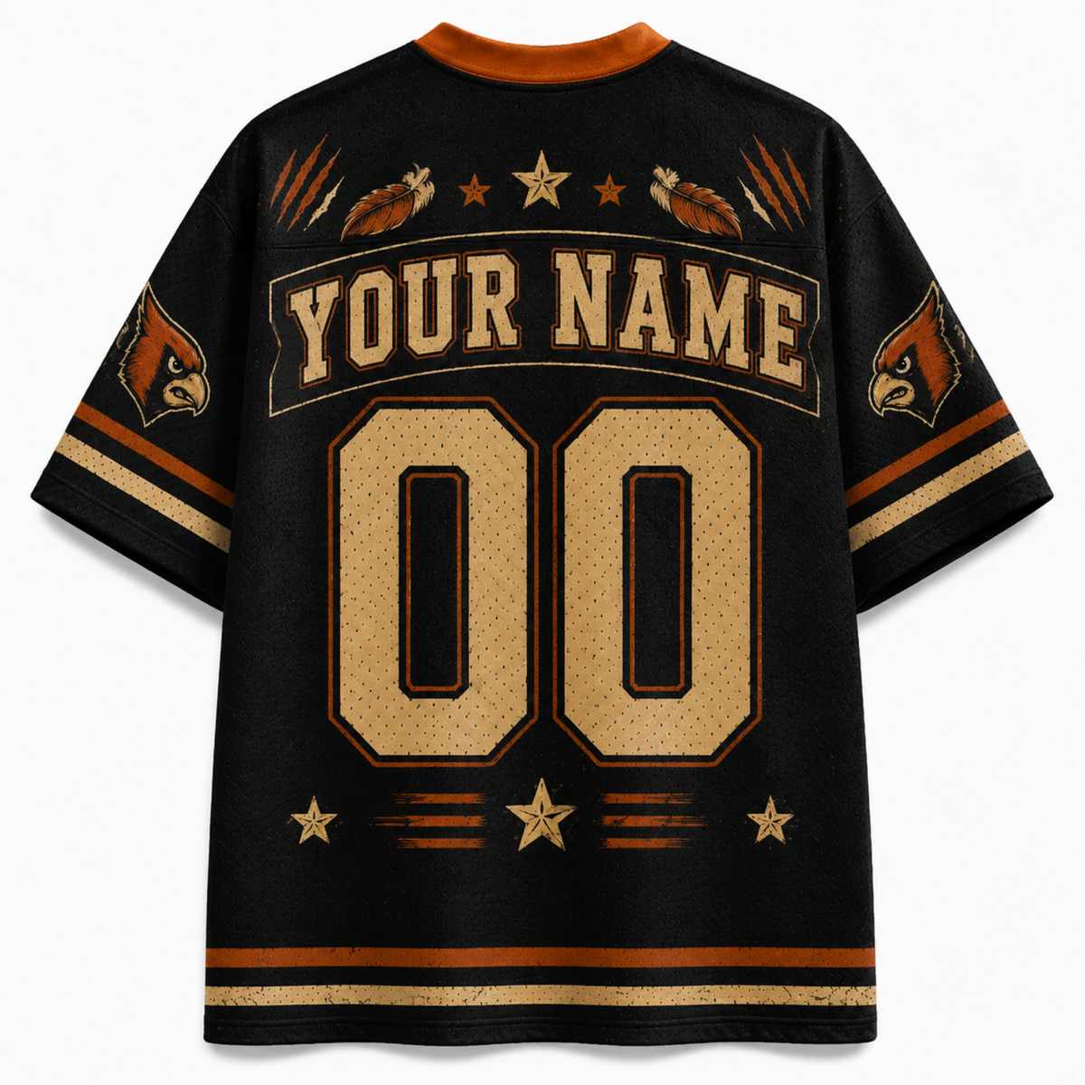 Chaotic Club Retro Mascot Claw Marks Game Day Football Mesh Jersey