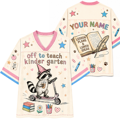 ChaoticClub Off To Teach Back to School Racoon Mesh Jersey