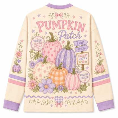 Chaotic Club Retro Pumpkin Patch Preppy Autumn Long Sleeve Jersey