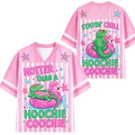 ChaoticClub Hotter Than A Hoochie Coochie Alligator Flamingo Mesh Jersey