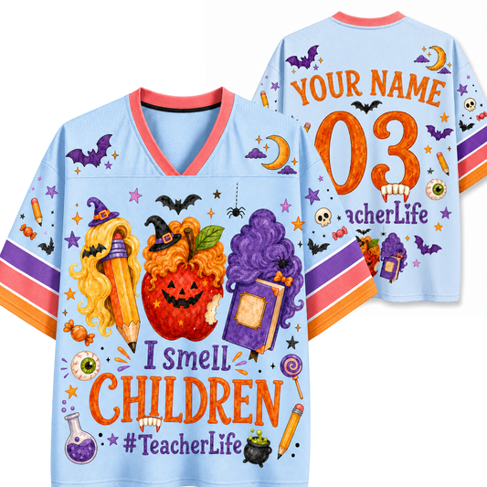 Chaotic Club I Smell Children Teacher Teacher Witch Life Mesh Jersey