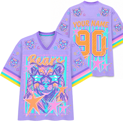 Chaotic Club Mascot Neon Striped School Pride Game Day Mesh Jersey