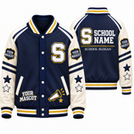 Chaotic Club Personalized School Name Mascot And Slogan Varsity Jacket