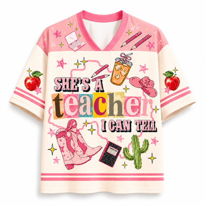 ChaoticClub School Staff She’s a Para,Teacher I Can Tell  Mesh Jersey