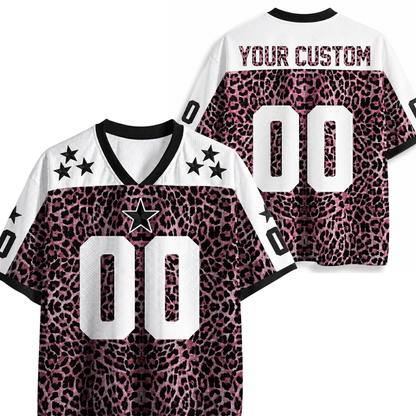 ChaoticClub Leopard Stars Personalized Mesh Jersey - Lifestyle On Model