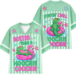 ChaoticClub Hotter Than A Hoochie Coochie Alligator Flamingo Mesh Jersey