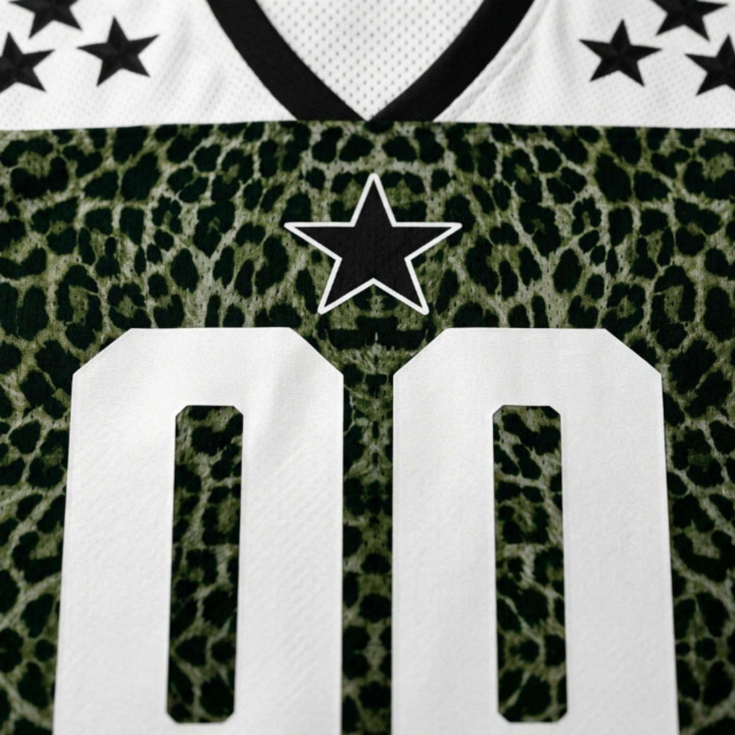 ChaoticClub Leopard Stars Personalized Mesh Jersey - Breathable Mesh Fabric Detail