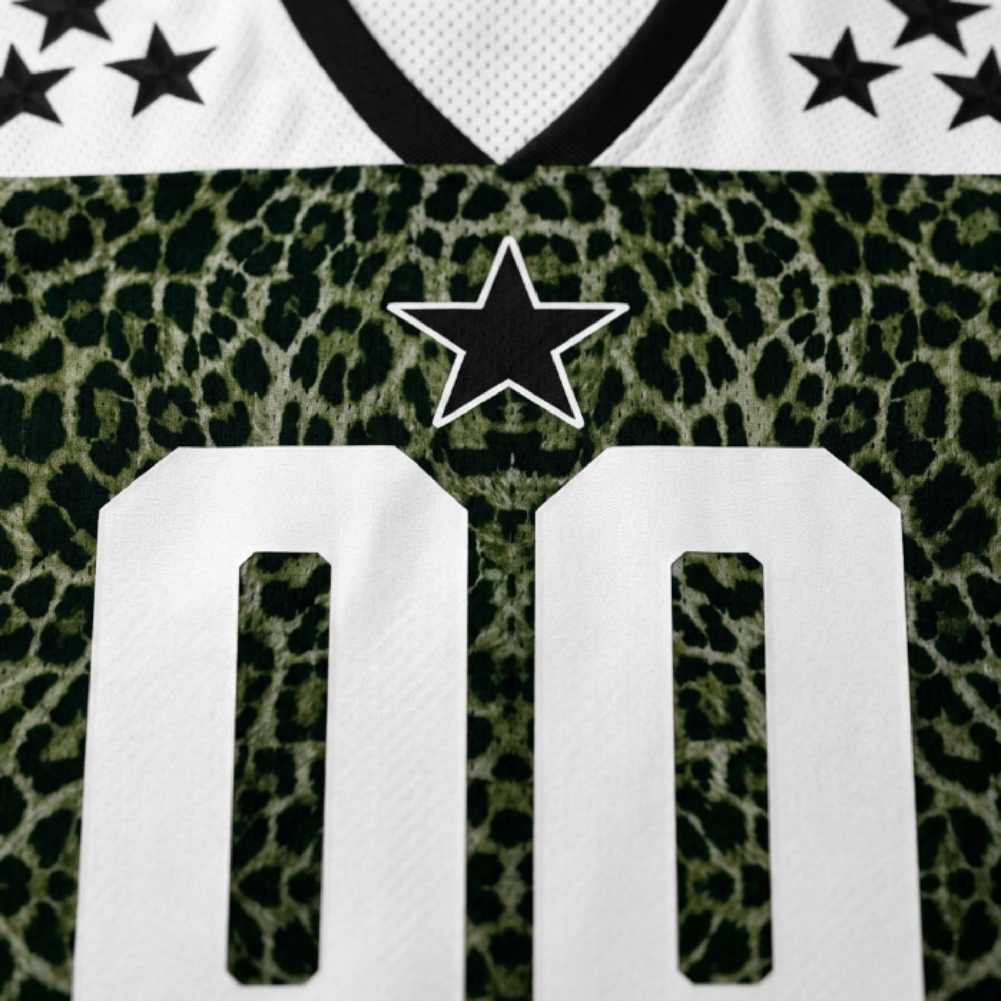 ChaoticClub Leopard Stars Personalized Mesh Jersey - Breathable Mesh Fabric Detail