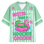 ChaoticClub Hotter Than A Hoochie Coochie Alligator Flamingo Mesh Jersey