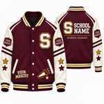 Chaotic Club Personalized School Name Mascot And Slogan Varsity Jacket