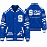 Chaotic Club Personalized School Name Mascot And Slogan Varsity Jacket