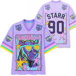 Chaotic Club Mascot Neon Striped School Pride Game Day Mesh Jersey