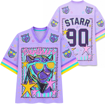 Chaotic Club Mascot Neon Striped School Pride Game Day Mesh Jersey