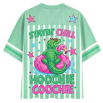 ChaoticClub Hotter Than A Hoochie Coochie Alligator Flamingo Mesh Jersey