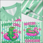 ChaoticClub Hotter Than A Hoochie Coochie Alligator Flamingo Mesh Jersey