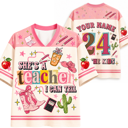 ChaoticClub School Staff She’s a Para,Teacher I Can Tell  Mesh Jersey