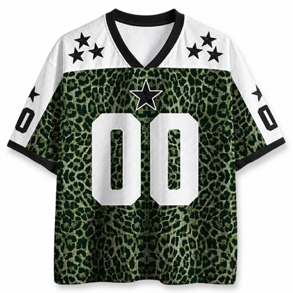 ChaoticClub Leopard Stars Personalized Mesh Jersey - Vibrant Graphic Print