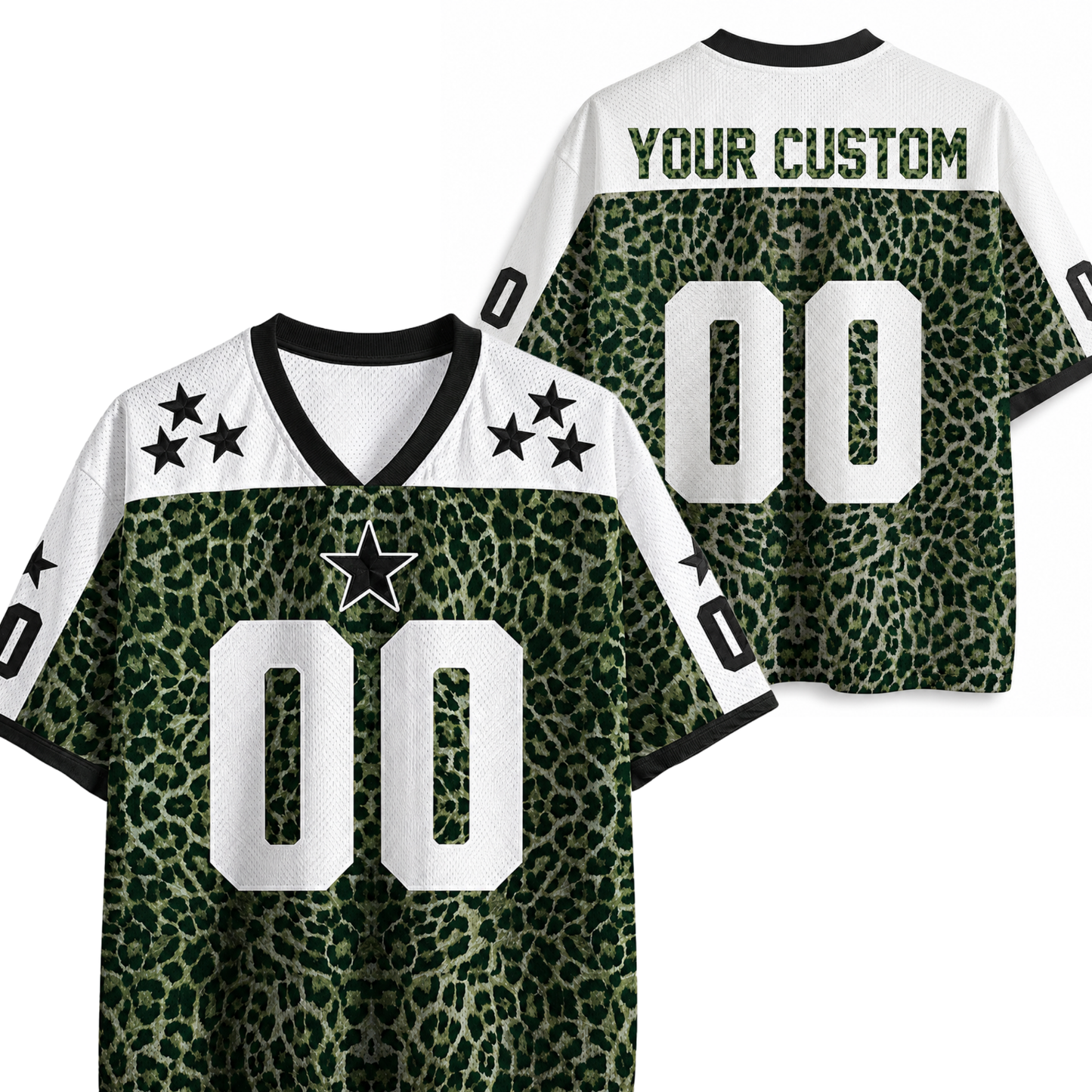 ChaoticClub Leopard Stars Personalized Mesh Jersey