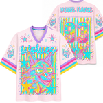 Chaotic Club Mascot Neon Striped School Pride Game Day Mesh Jersey