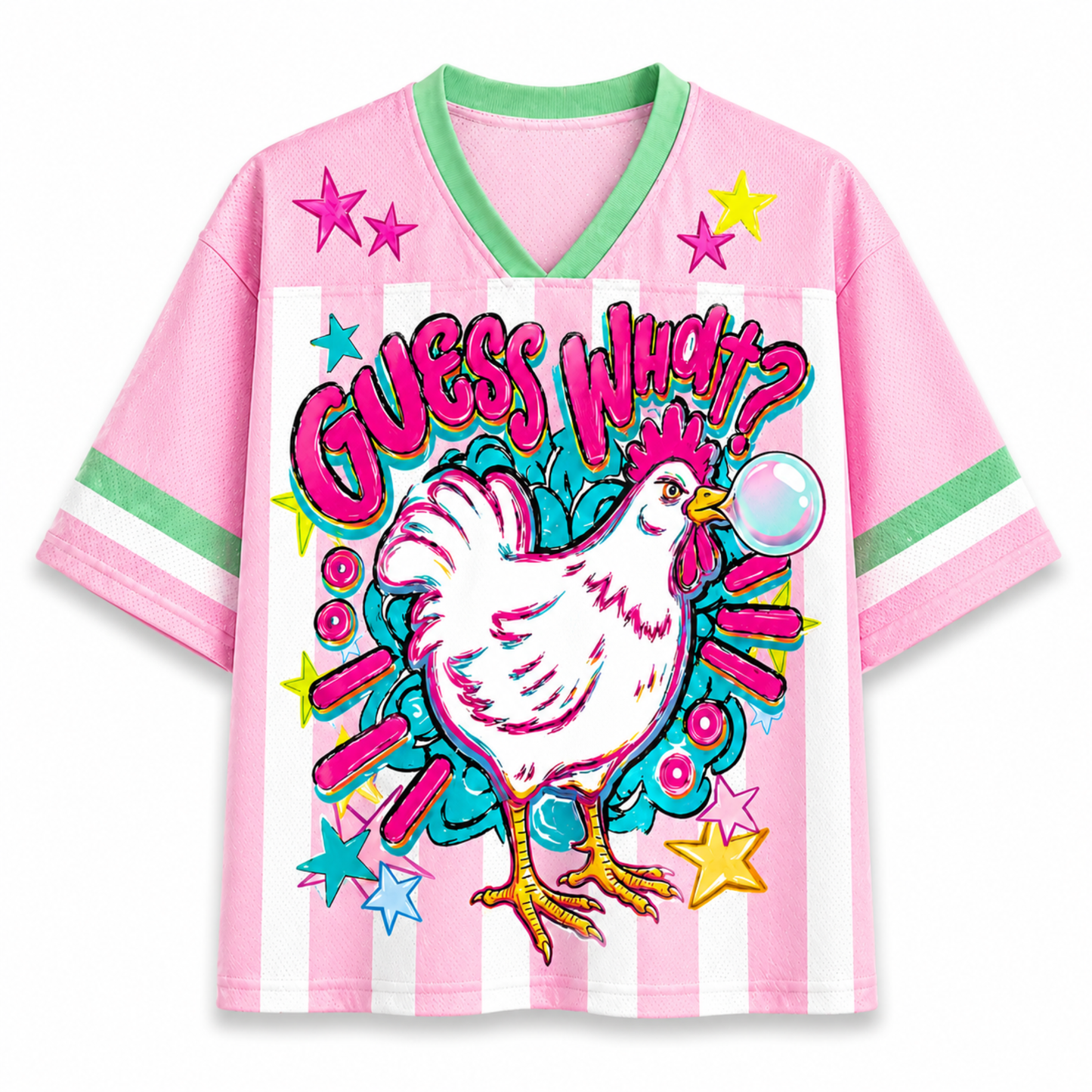 ChaoticClub Guess What Chicken Butt Bubblegum Mesh Jersey