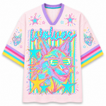 Chaotic Club Mascot Neon Striped School Pride Game Day Mesh Jersey