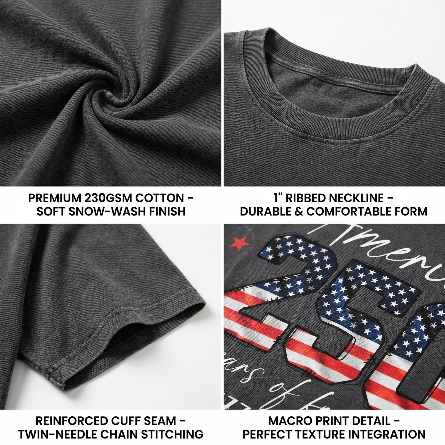 ChaoticClub 250th Anniversary USA Washed T-Shirt