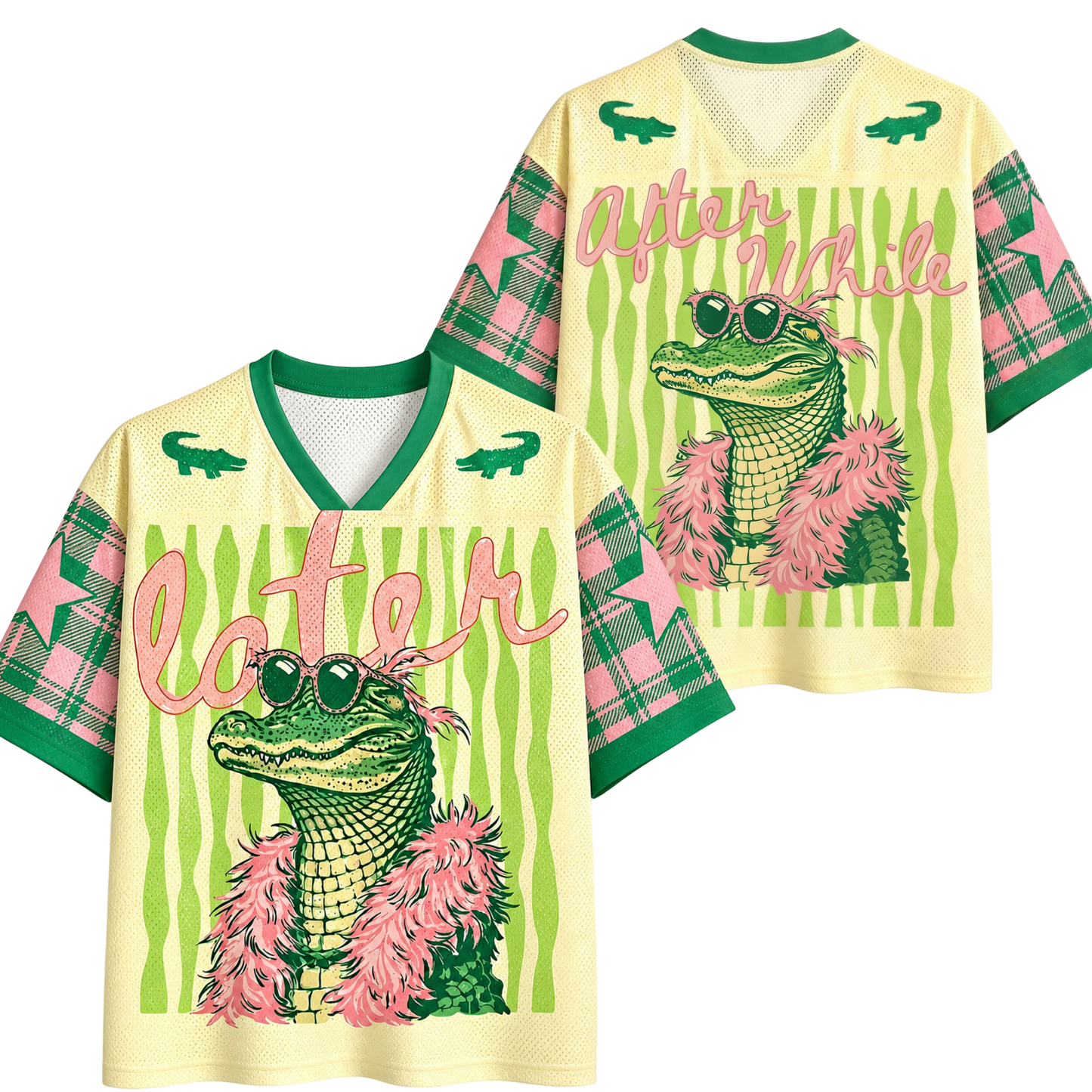 ChaoticClub Striped Later After While Gator Mesh Jersey