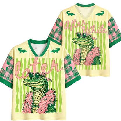 ChaoticClub Striped Later After While Gator Mesh Jersey