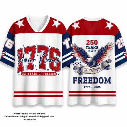 ChaoticClub Personalized 250 Years America of Freedom Mesh Jersey
