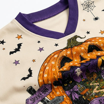 Chaotic Club Purple Halloweentown Trendy Fall Long Sleeve Jersey