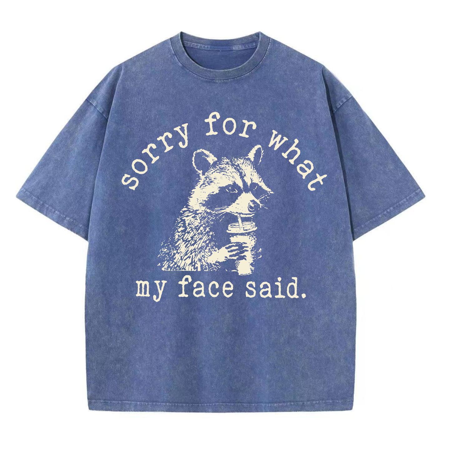 ChaoticClub Sorry For What My Face Said Washed T-Shirt